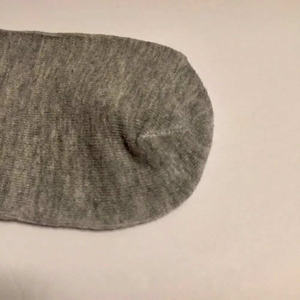 Women's Gray LOVE Bow Ankle Socks Coquette Ribbon Cotton Blend One Size